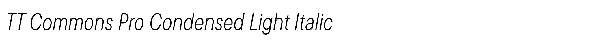 TT Commons Pro Condensed Light Italic image